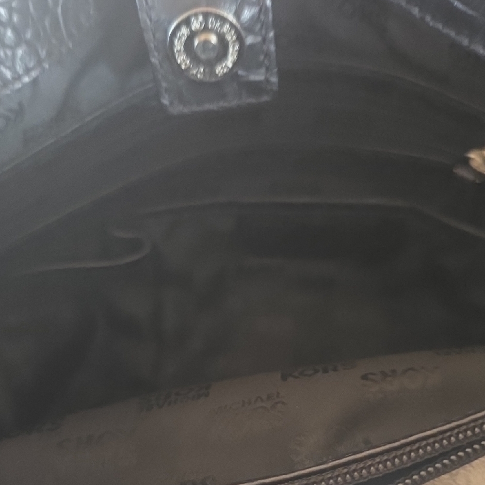 Michael Kors Black Embossed Satchel - Picture 7 of 11